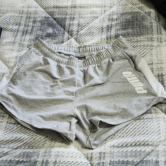 Puma Pants - Puma Gray Athletic Shorts for Active Performance